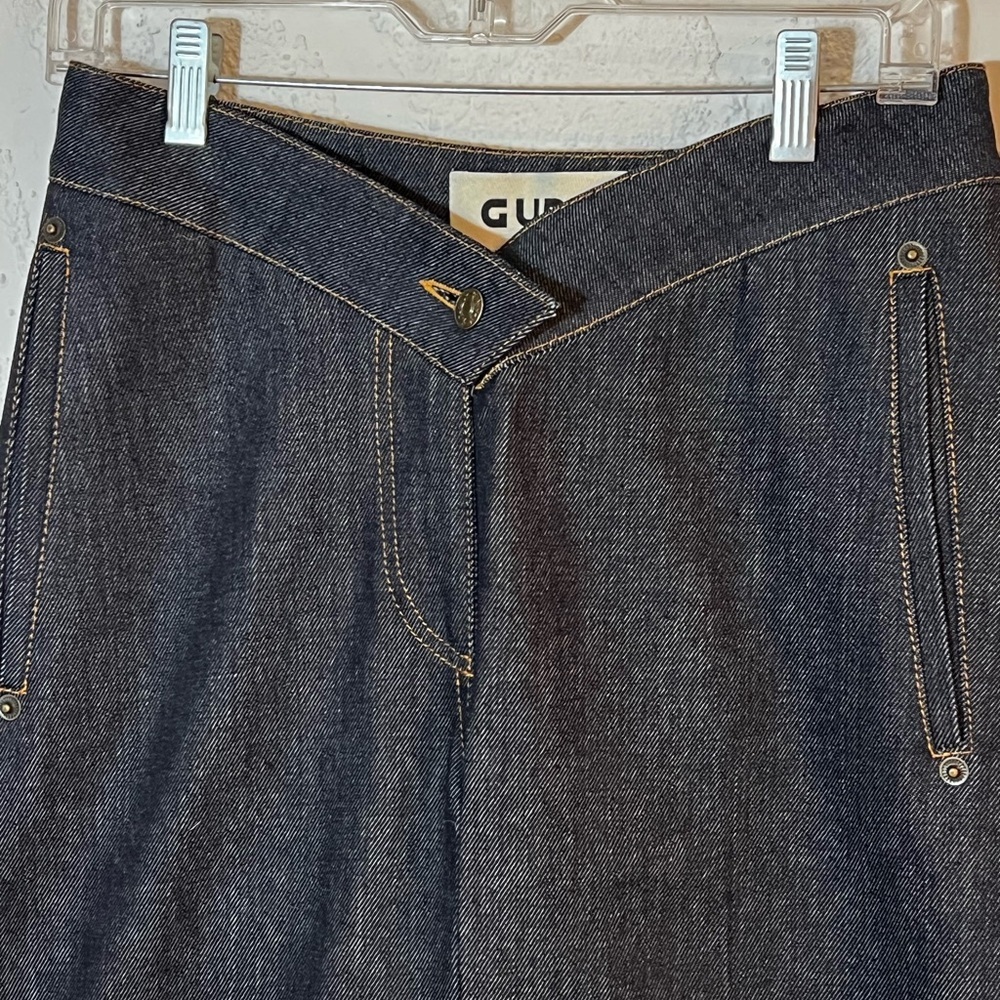 NWOT GUDU Capsule Asymmetric Wide Leg Trousers/Jeans Sz-M - Picture 5 of 7